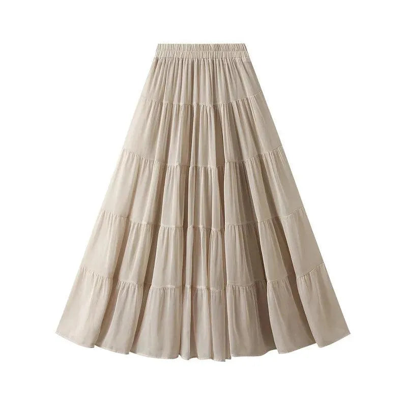 Elegant High Waisted Pleated Skirt - Pleated Skirt - Guocali