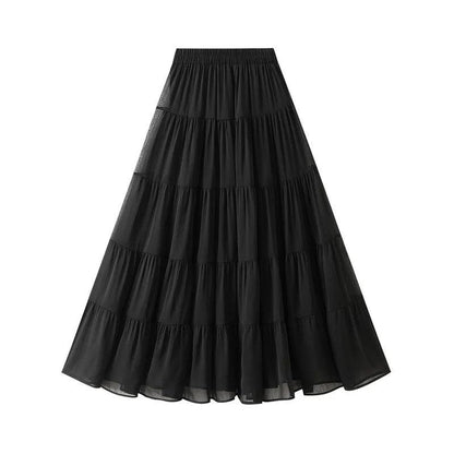 Elegant High Waisted Pleated Skirt - Pleated Skirt - Guocali