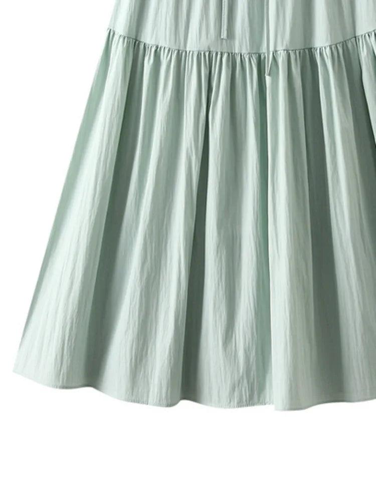 Elegant Lace-Up Elastic Pleated Skirt - Pleated Skirt - Guocali