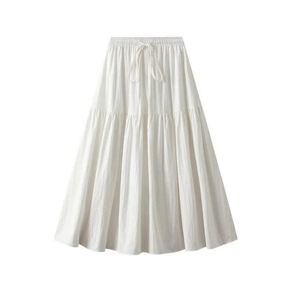 Elegant Lace-Up Elastic Pleated Skirt - Pleated Skirt - Guocali