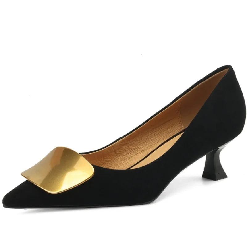 Elegant Leather High Heel Women Pumps - Pumps Shoes - Guocali