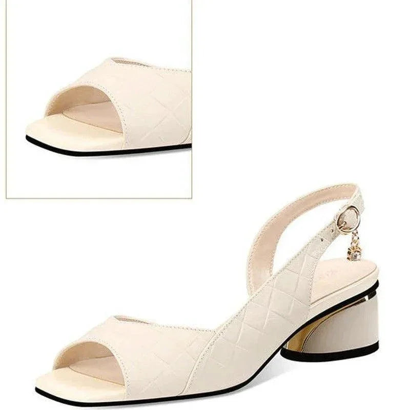 Elegant Low Heeled Women Sandals