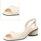 Elegant Low Heeled Women Sandals