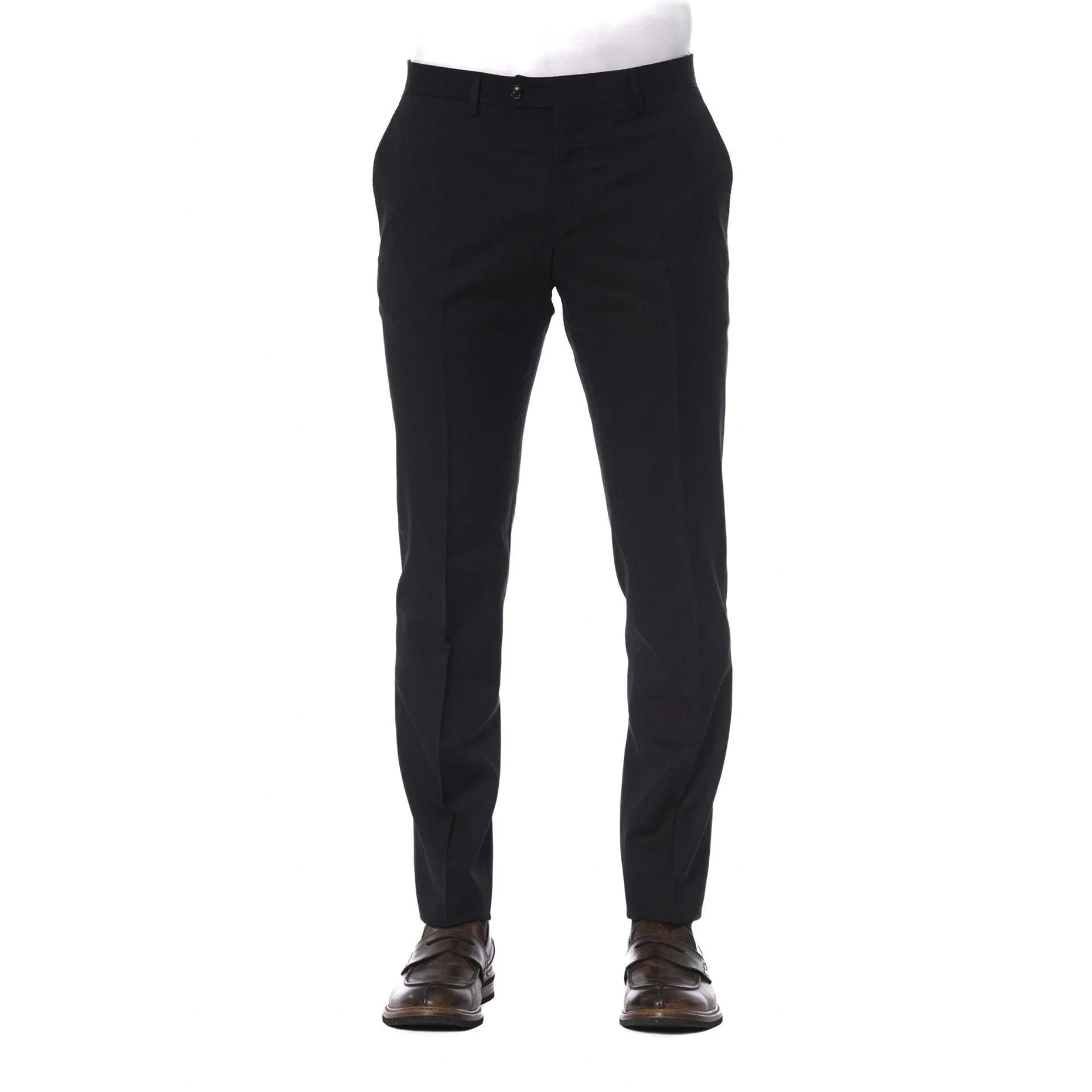 Elegant Men Formal Pants – Mid-Rise Tapered Leg Design -Guocali