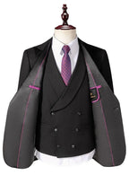 Elegant Men’s Tuxedo Suit - Solid Single-Breasted