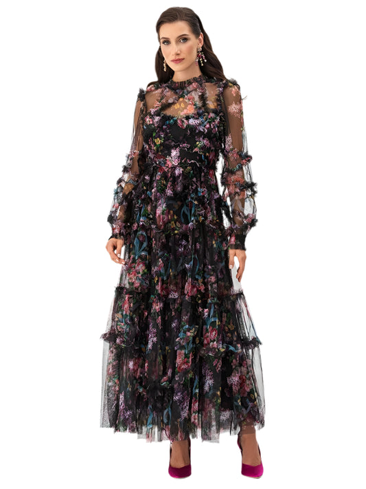 Elegant Sexy Lace Floral Prom Dress - Prom Dress - Guocali