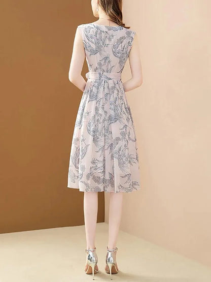 Elegant Sleeveless Chiffon Women’s Dress -Guocali
