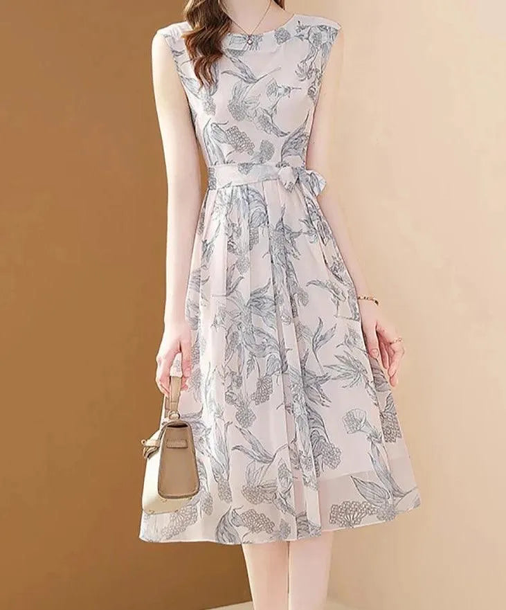 Elegant Sleeveless Chiffon Women’s Dress -Guocali