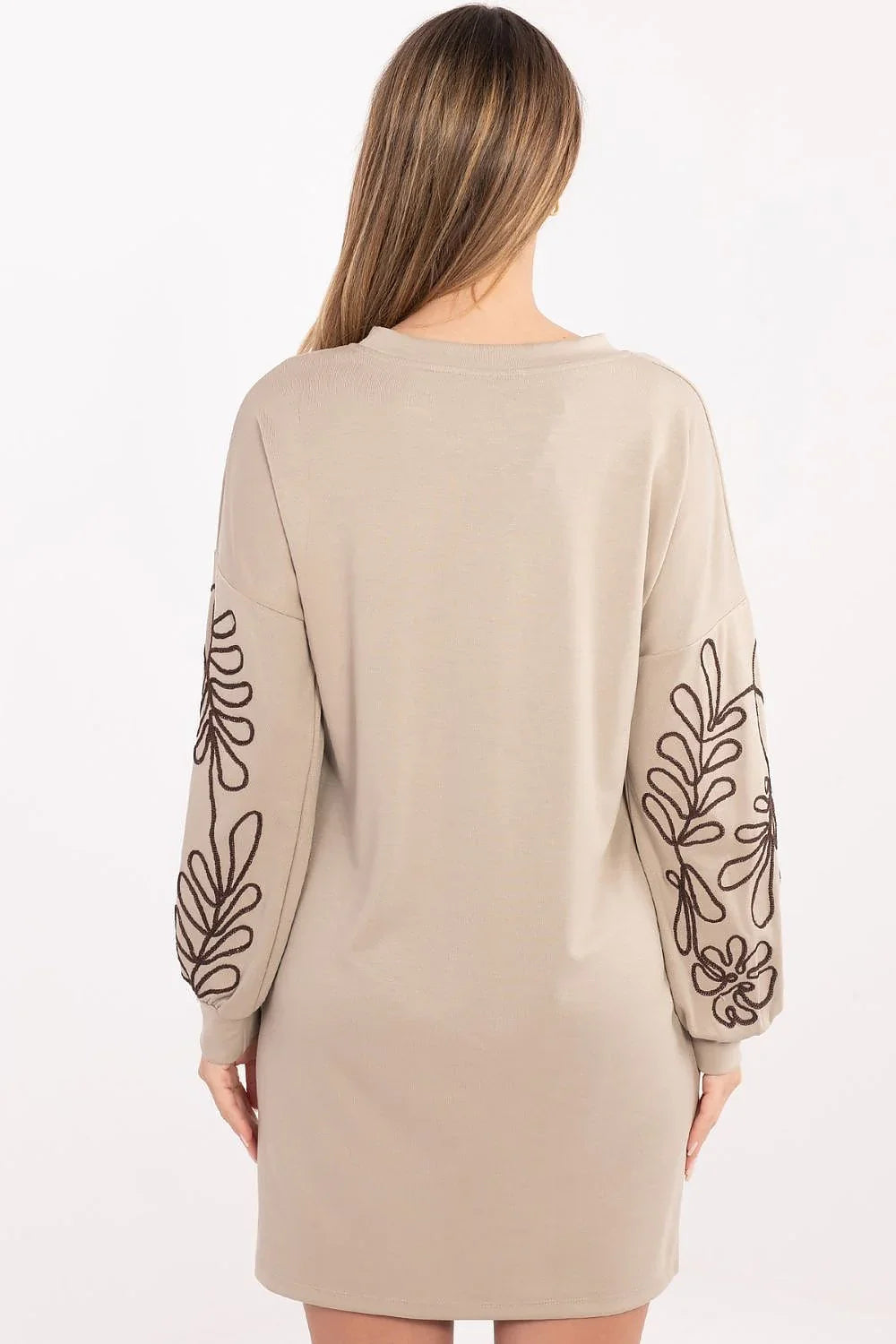 Elegant Straight Shift Mini Knit Dress