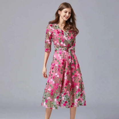 Elegant Women's Lace Dress – Formal Evening & Cocktail Dress -Guocali