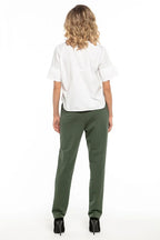 Elegant Women Trousers – Mid Rise Stretch -Guocali