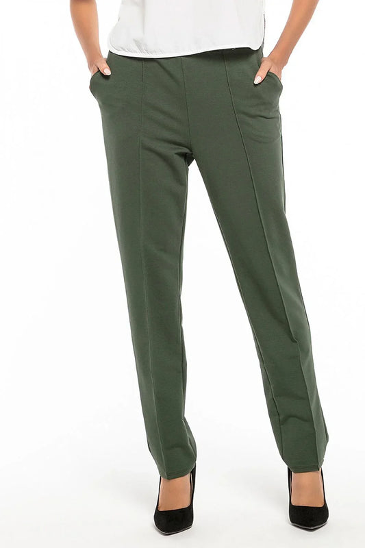 Elegant Women Trousers – Mid Rise Stretch -Guocali