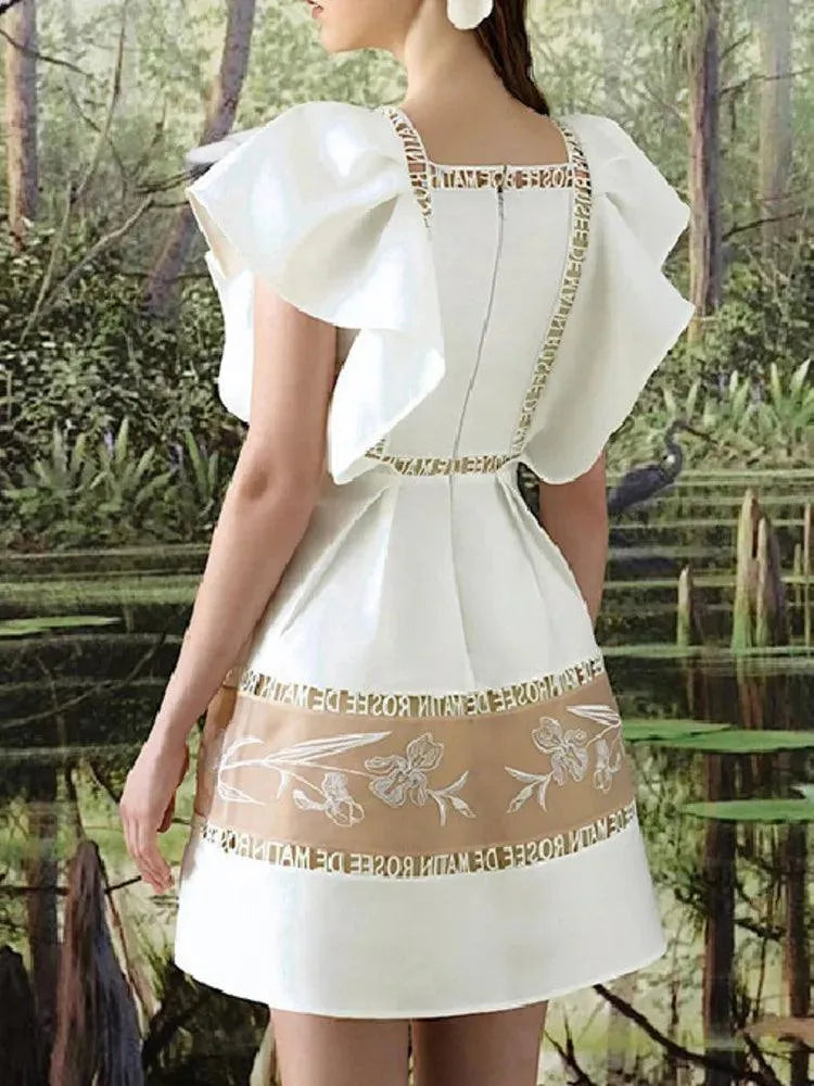 Embroidered Fairy Style A-Line Dress -Guocali