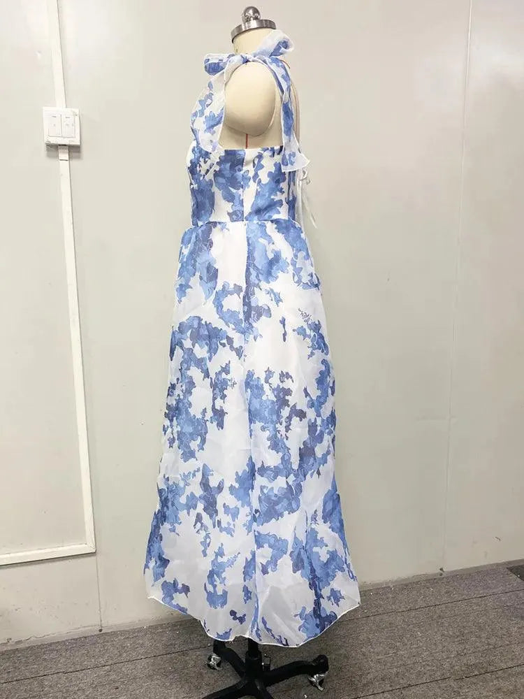 European Style Strapless Slash Neck Dress -Guocali