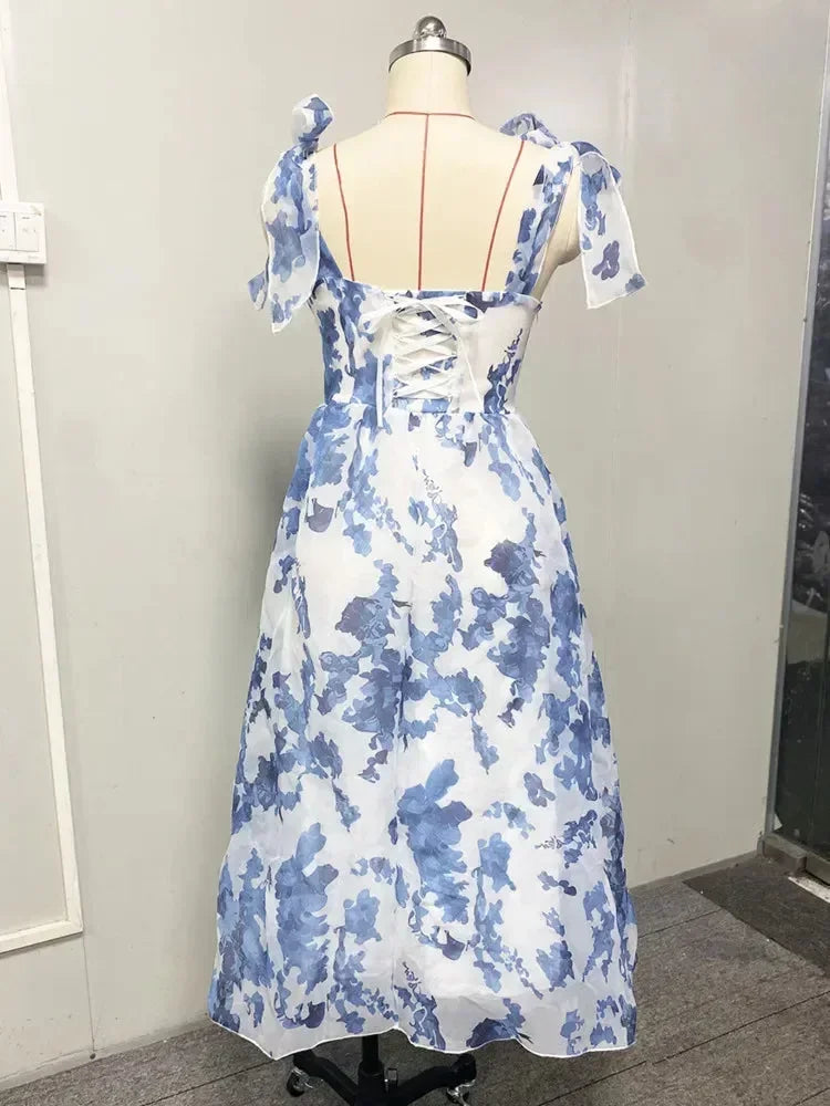 European Style Strapless Slash Neck Dress -Guocali