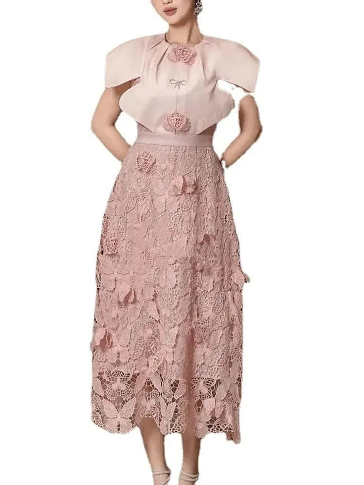 Fairy Style 3D Embroidery Party Dress -Guocali