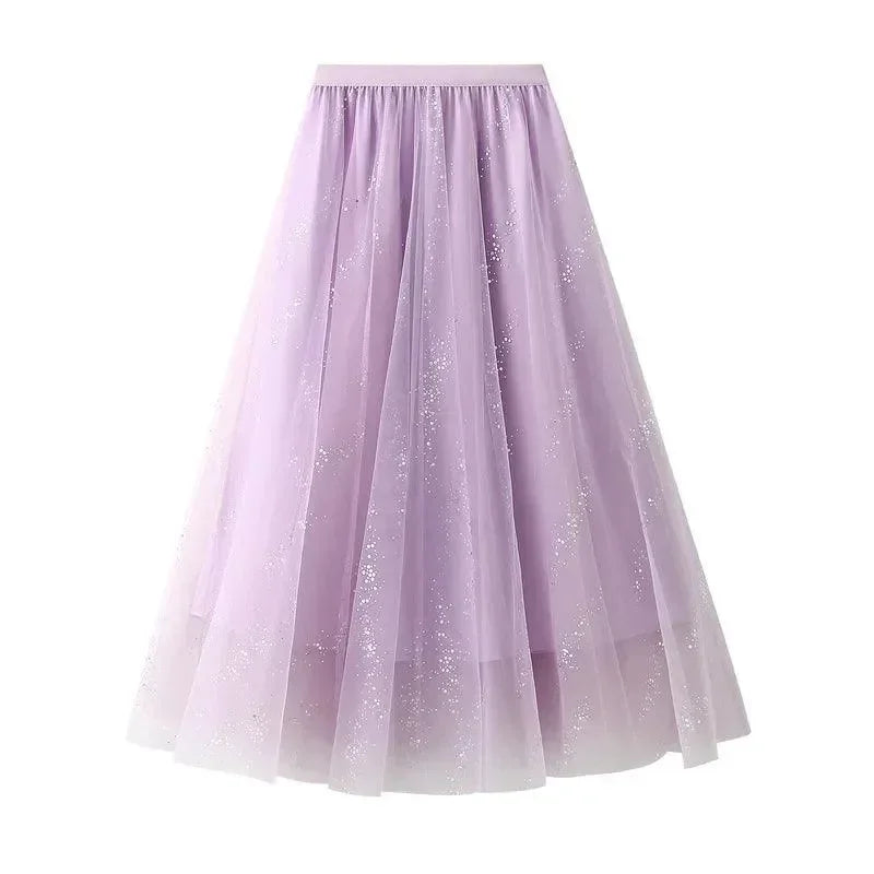Fairy Style High-Waisted A-Line Skirt -Guocali