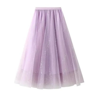 Fairy Style High-Waisted A-Line Skirt -Guocali