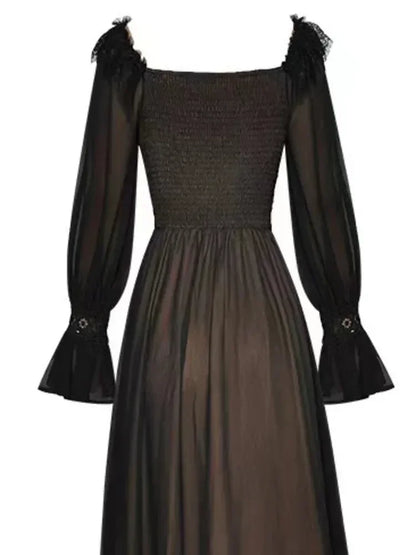 Fairy Style Lace Hollowed Out Party Dress -Guocali