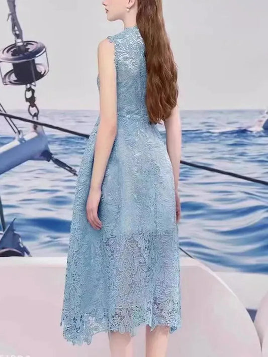 Fairy Style Lace Patchwork Party Dress -Guocali