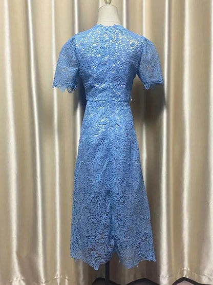 Fairy Style Lace Patchwork Party Dress -Guocali