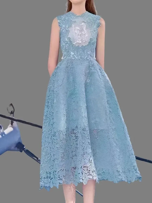 Fairy Style Lace Patchwork Party Dress -Guocali