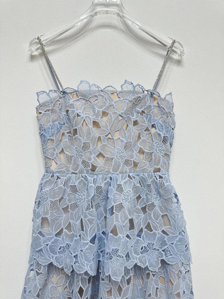 Fairy Style Lace Splice Dress Set - Lace Dress - Guocali