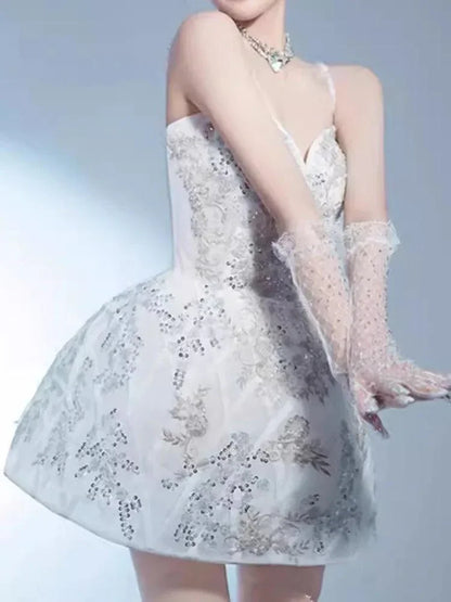 Fairy Style Slash Neck Party Dress -Guocali