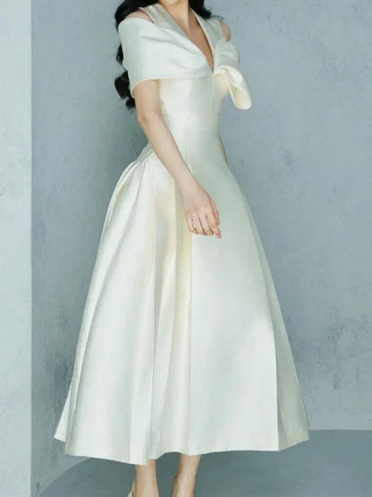 Fairy Style V-Neck 3D Bow Dress -Guocali