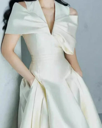 Fairy Style V-Neck 3D Bow Dress -Guocali