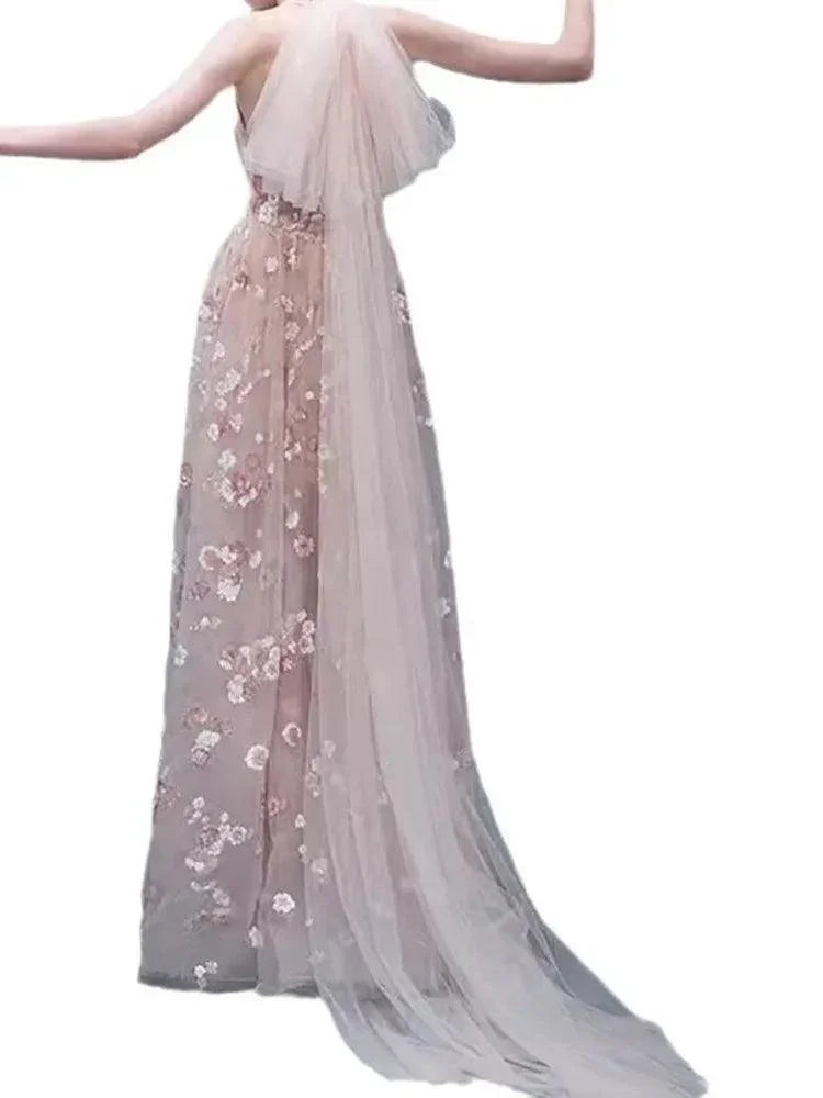 Fairy Style V-Neck Mesh Dress -Guocali