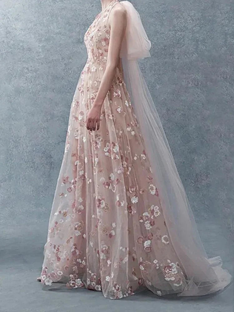 Fairy Style V-Neck Mesh Dress -Guocali