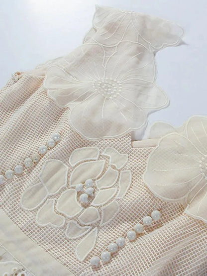 Fairycore V-Neck Camisole Lace Dress -Guocali