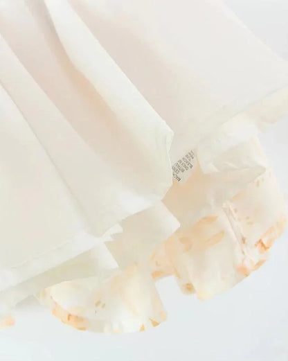 Fashionable Elastic Pleated Pastoral Dress -Guocali