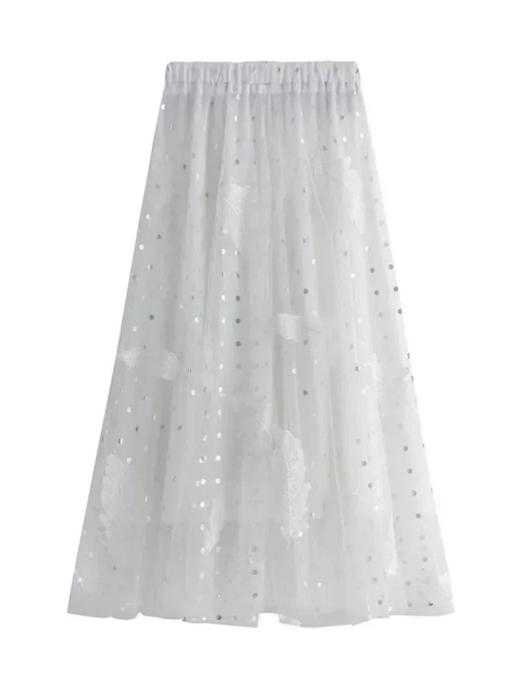Feather Embroidery Fairy Skirt -Guocali