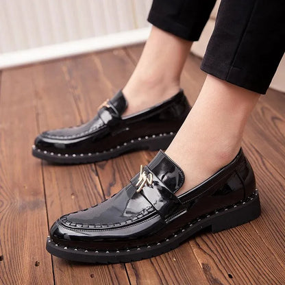 men loafers - leather, patent leather, fabric