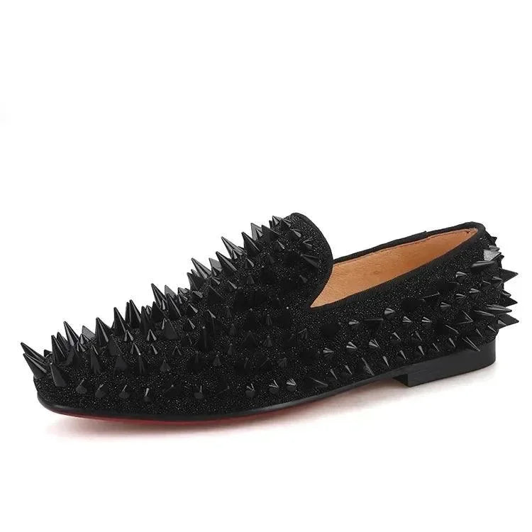 Glamourous Spiked Loafers for Women -Guocali