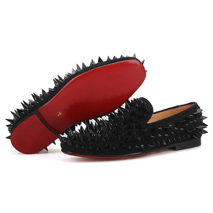 Glamourous Spiked Loafers for Women - Loafer Shoes - Guocali