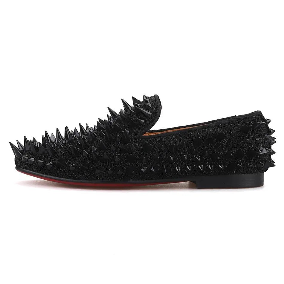 Glamourous Spiked Loafers for Women - Loafer Shoes - Guocali