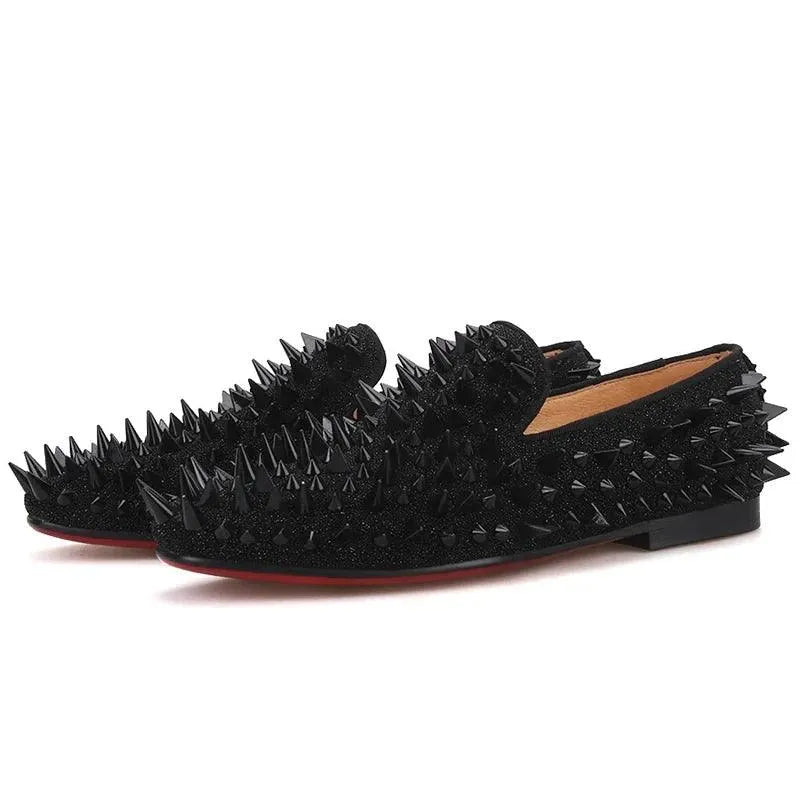 Glamourous Spiked Loafers for Women - Loafer Shoes - Guocali