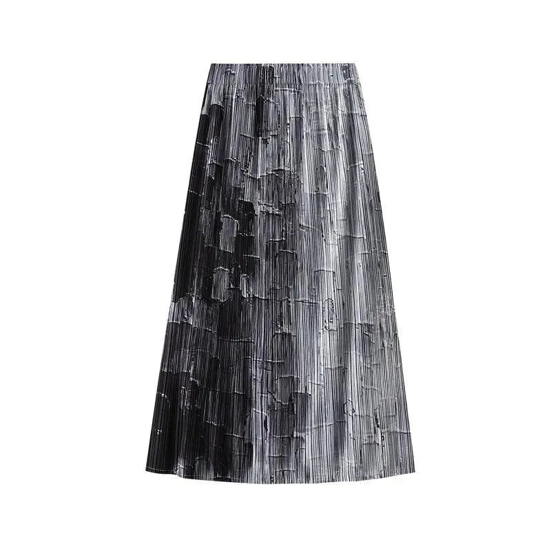 Gradient High Waist A-Line Skirt - A-Line Skirt - Guocali