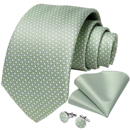 Green Luxury Necktie Set -Guocali
