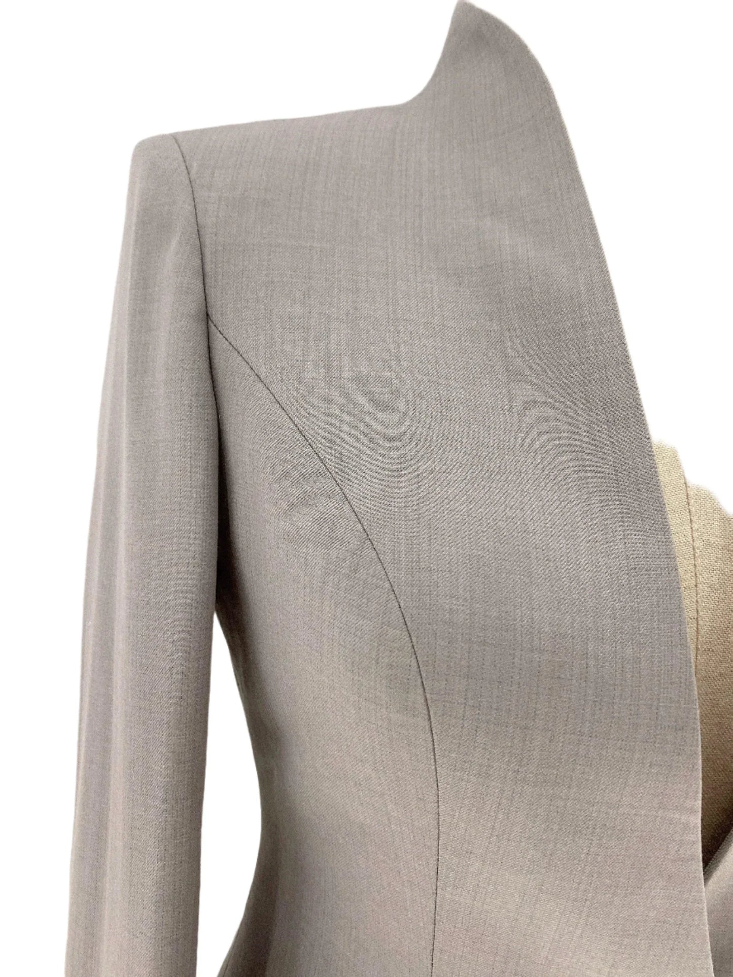 Grey Skirt Suit - Women Formal Suit - Stand Up Collar -Guocali