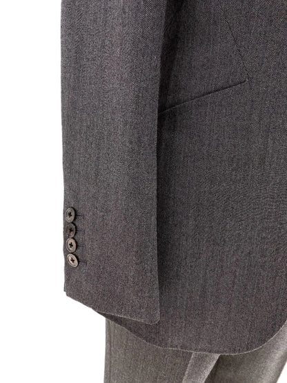 Grey Women Trouser Suit - Worsted Wool Suit - High-end Pantsuit -Guocali