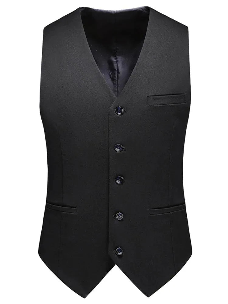Elegant Men’s Suit - Solid Double-Breasted