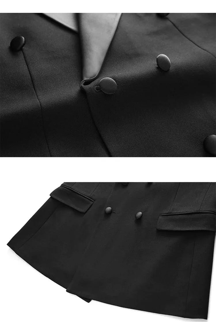 Elegant Men’s Suit - Solid Double-Breasted
