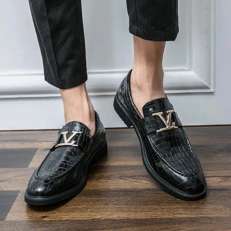 Men Dress Horse Bit Loafers - Slip-On All-Season Shoes