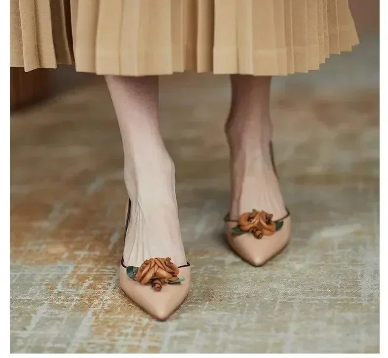 High Heel Floral Women Pumps