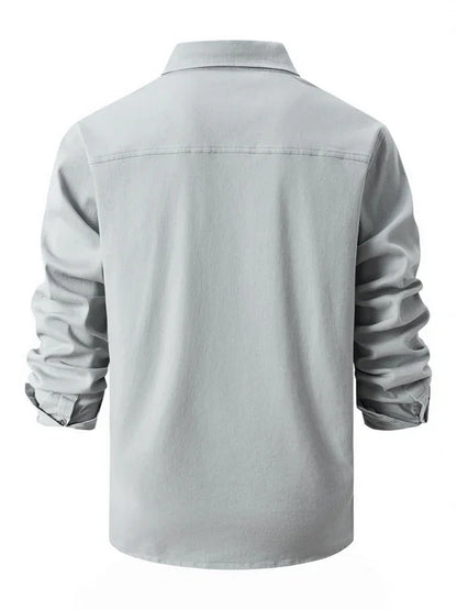 Men Cotton Long Sleeves Regular Fit Casual Shirt – Slight Elasticity - Green