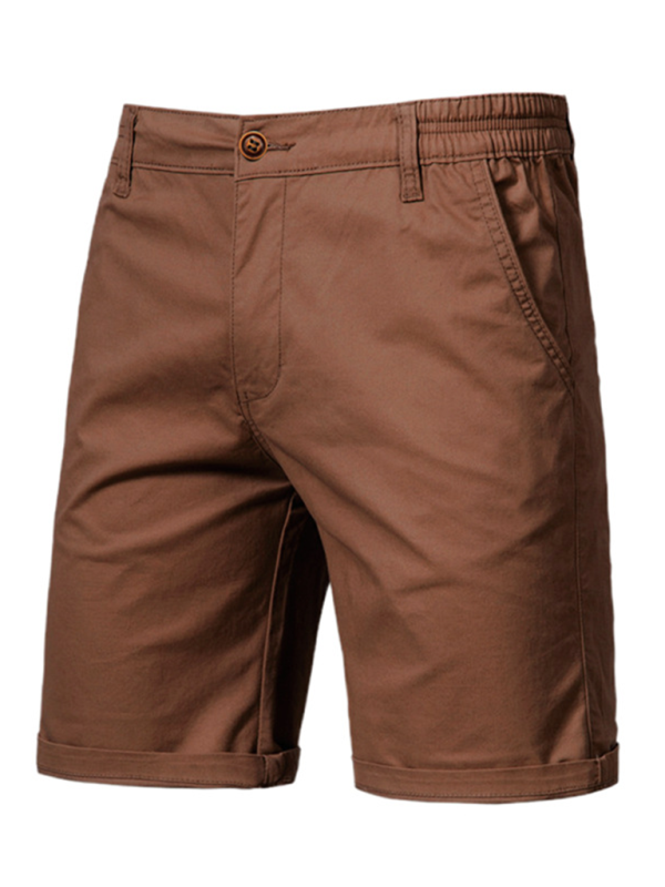 Casual Men Chinos – Mid-Rise Button Closure